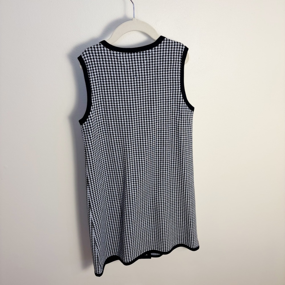 Tommy Hilfiger Dress Girls M 8-10 Black White Houndstooth Button Front Preppy - Picture 6 of 6